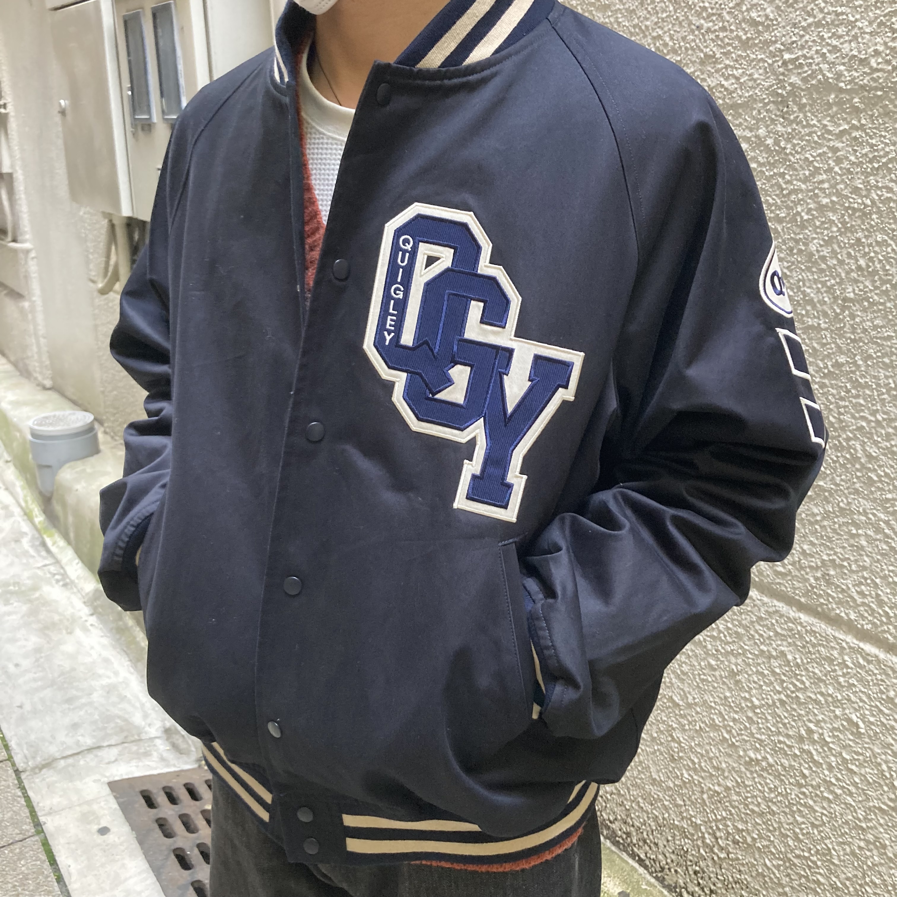 Logo Varsity Jacket Navy 完売品　2021aw